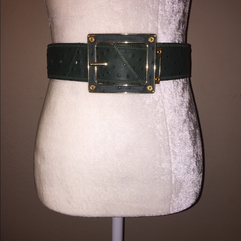 3.1 Phillip Lim Genuine Ostrich Leather Belt.